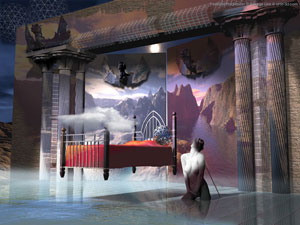 Threshold Progression - neo-surrealism art poster print & wallpaper